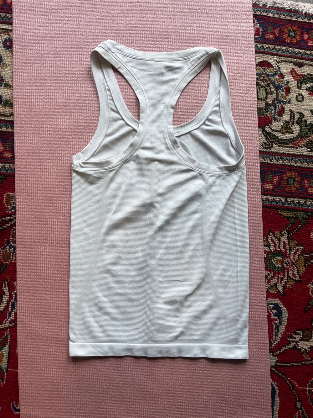 Classic White Ribbed Racerback Tank Top - Picture 3 of 3